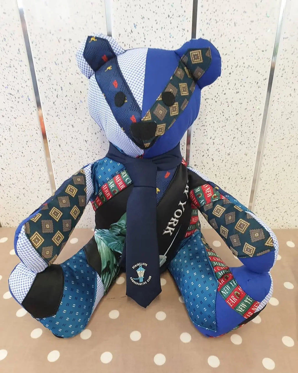 Memory keepsake tie bear Handmade.by.Meggyfifee
