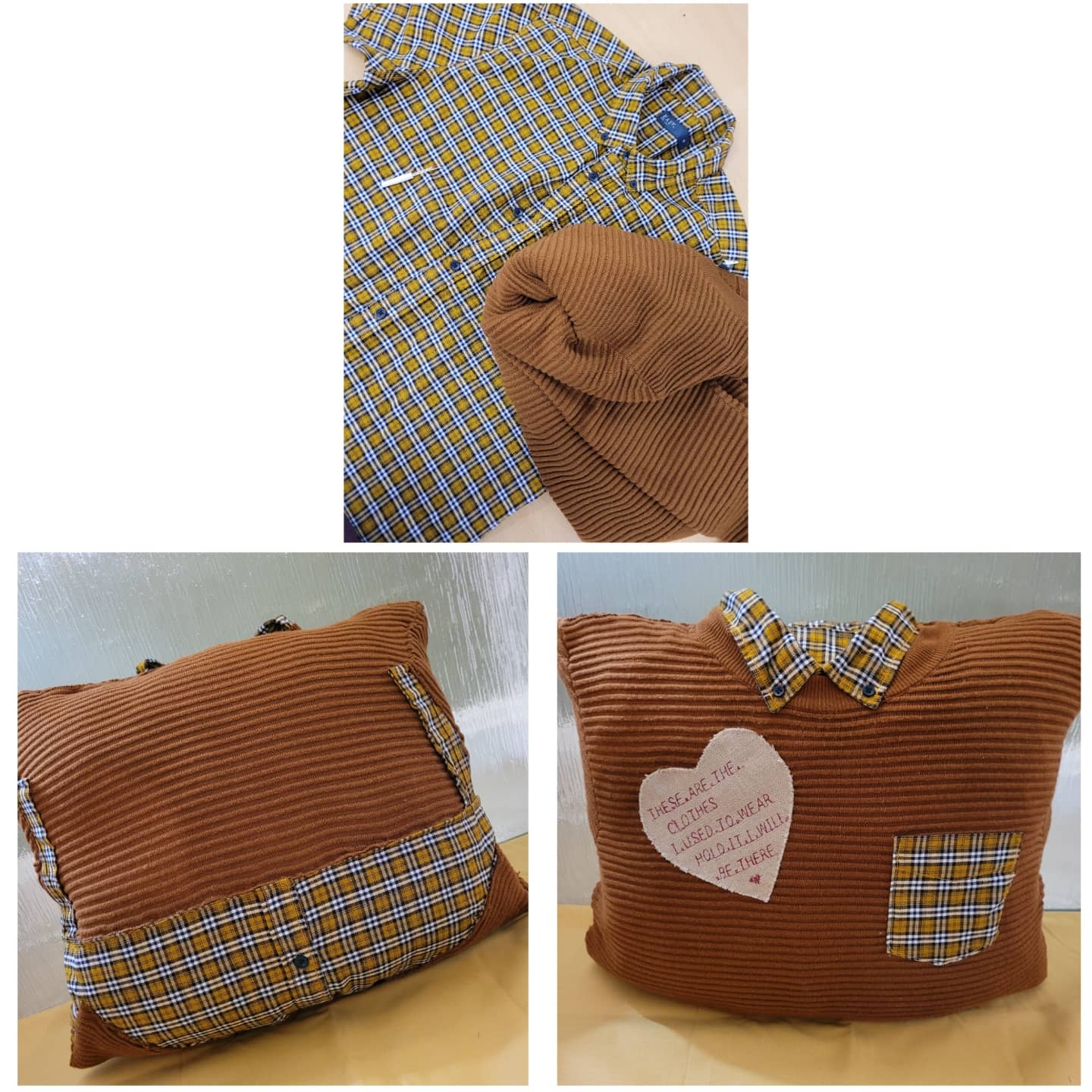 Memory keepsake cushions By.Meggy-Fifee