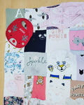 Baby clothing memory keepsake blanket large Handmade.By.MeggyFifee