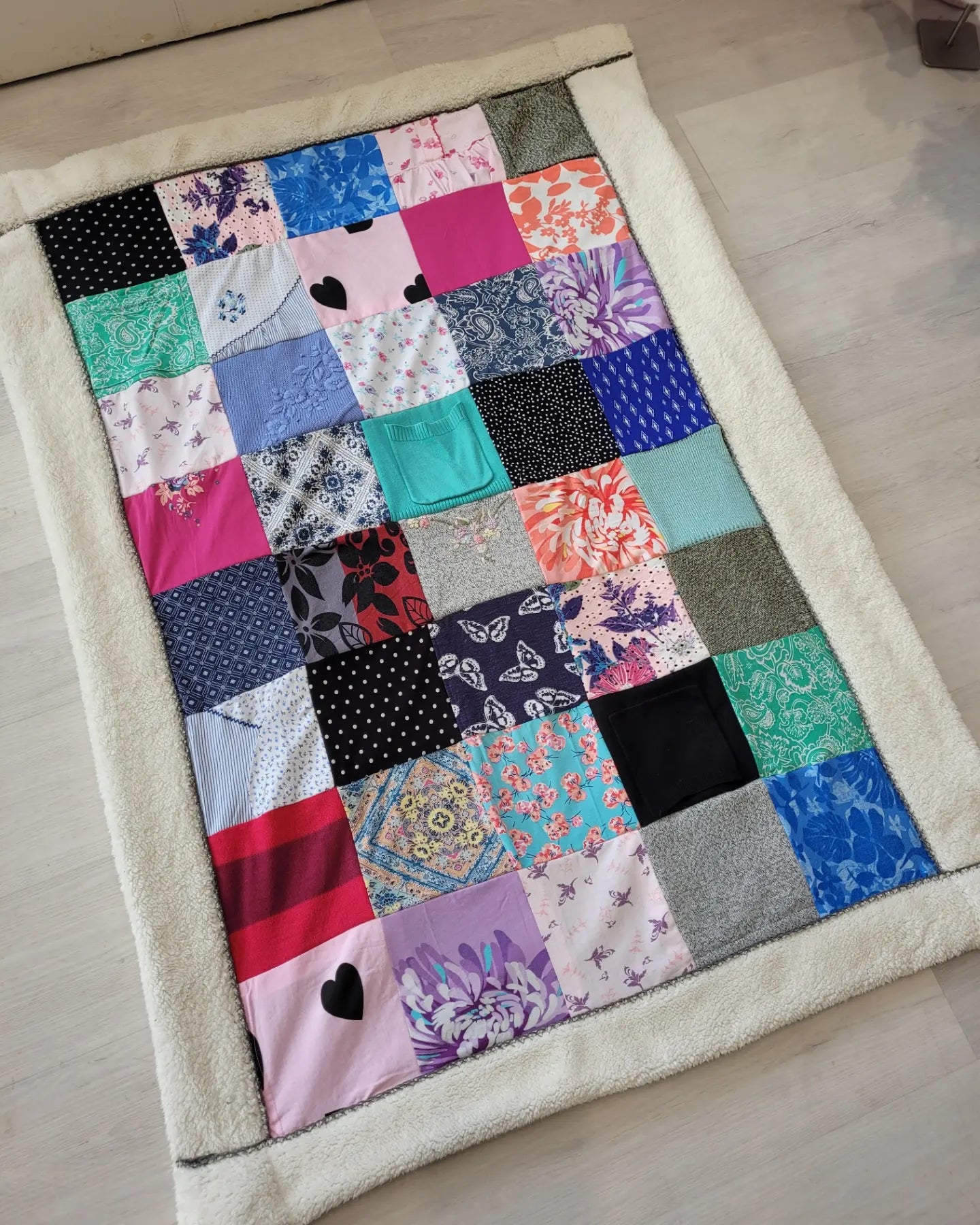 Memory keepsake blanket made from loved ones tops handmade.by.meggyfifee
