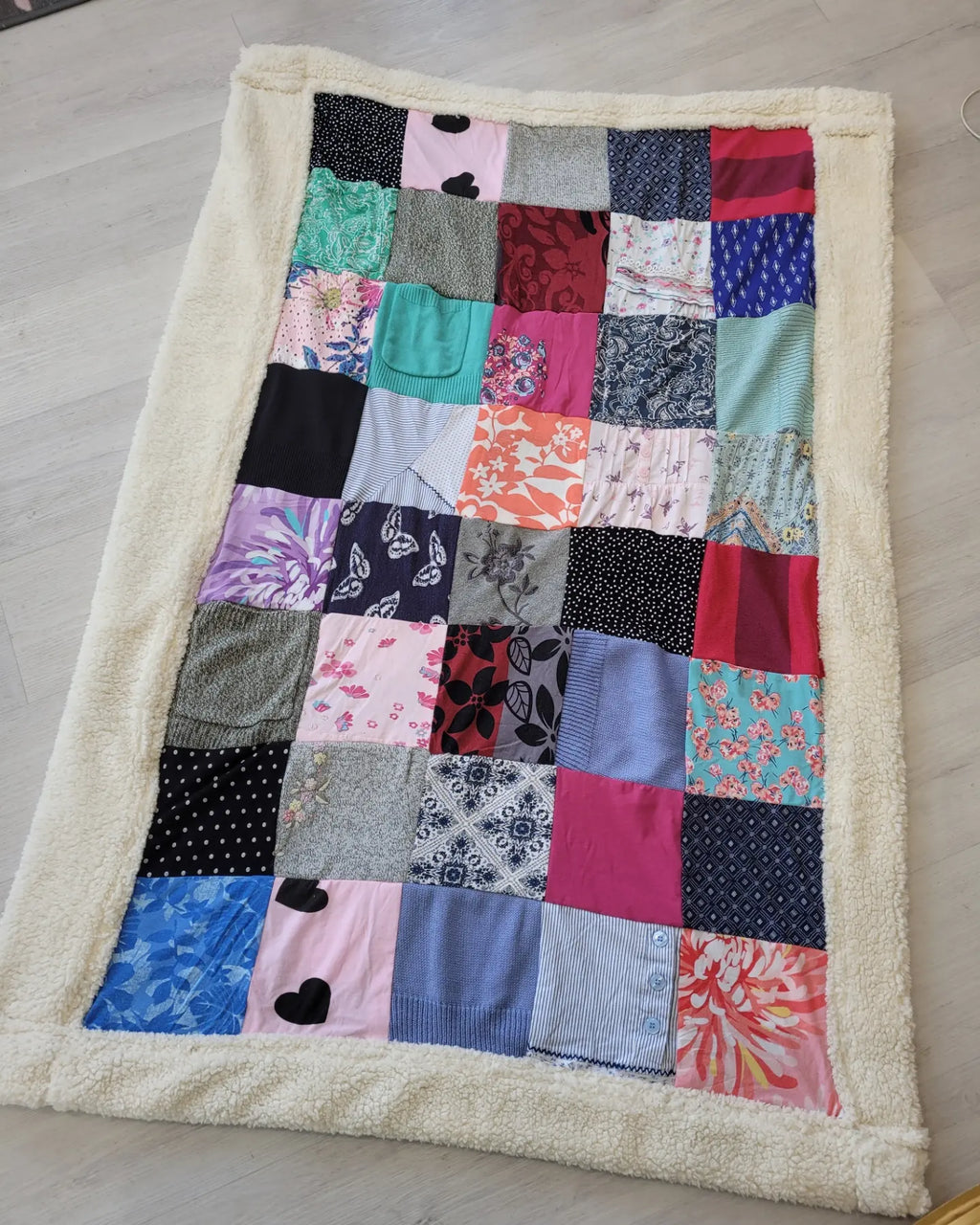 Memory keepsake blanket made from loved ones tops handmade.by.meggyfifee