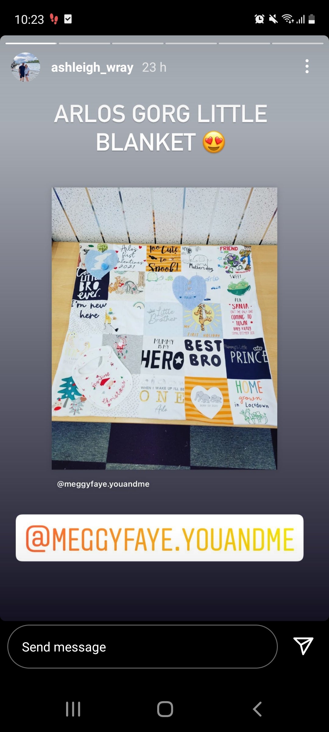 Baby clothing memory keepsake blanket square Handmade.by.Meggyfifee